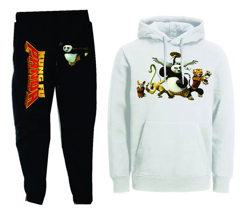 Conjuntos Sudadera+buzo Kung Fu Panda Niños Y Adultos