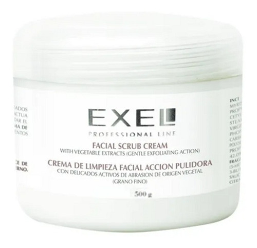 Crema De Acción Pulidora Facial Grano Fino Exel X 500gr.