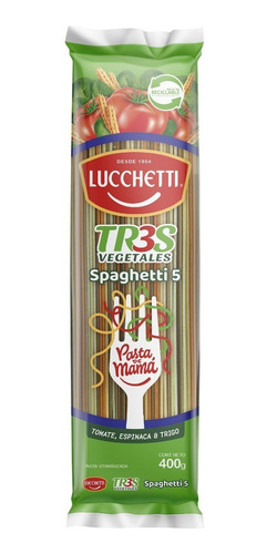 Pasta Spaghetti N°5 Tr3s Vegetales Lucchetti 400g