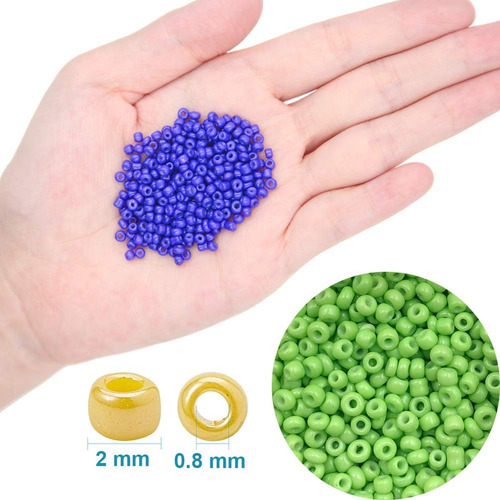 Juego De Cuentas De Vidrio Pulsera 14522 Uds 3mm 24 Colores
