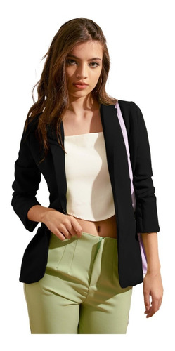 Saco De Vestir Blazer Mujer Kashmir Elegante Casual