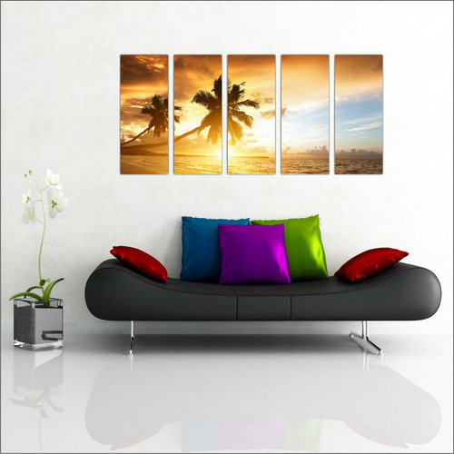 Marco decorativo: paisajes naturales, cocoteros, playas, mar, G9