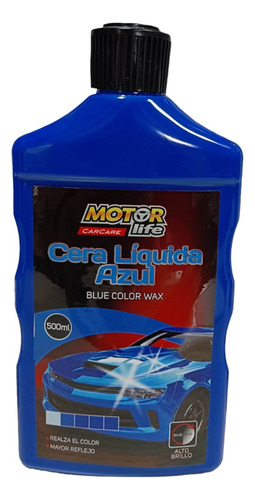 Cera Liquida Color Azul Motorlife 500ml