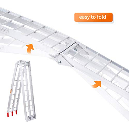 Motorcycle Ramp For Pickup Trucks 7.5ft Folding Aluminu...