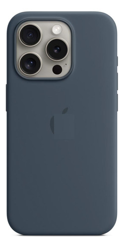 Capa De Silicone Para Apple iPhone 15 Pro Max - Azul Marinho