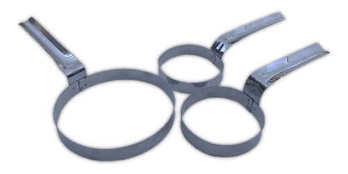 Espátula+2 Moldes P/ Huevo+molde Tortilla Acero Inoxidable