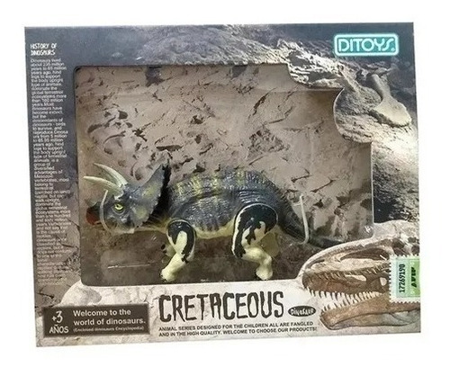  Dino Triceratops Cretaceous 14cm. Ditoys 2044 Milouhobbies