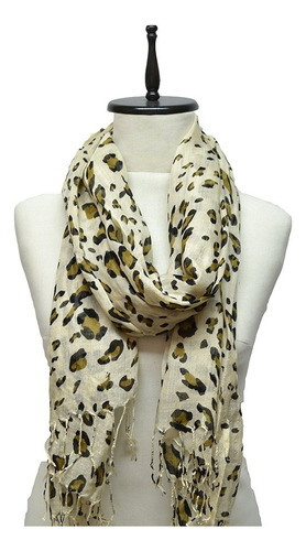 Chalina Animal Print Con Flecos