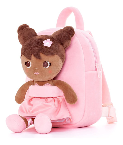 Mochila Para Preescolar Niñas Pequeñas Con Muñeca M , Rosa