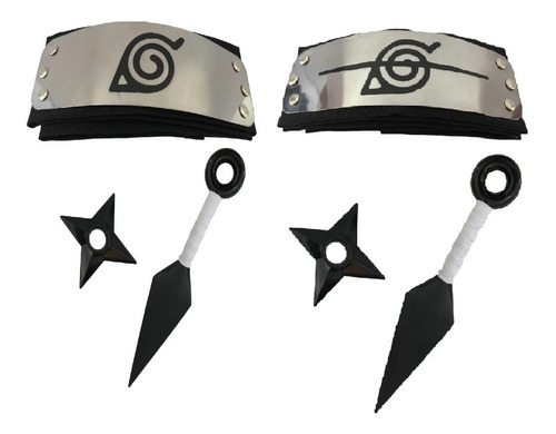 Kit Naruto-duas Kunais Naruto+duas Shurikens + Duas  Bandana