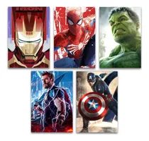 Comprar Kit 5 Quadros Placas Decorativas Super Heróis Vingadores 05