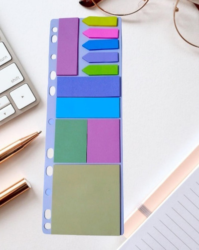 Set Post It Colores Marcador Texto Notas Adhesivas *tc