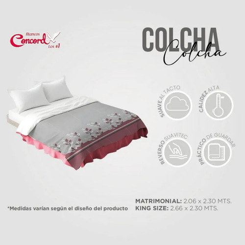 Colcha Matrimonial Estampada Colchas Concord