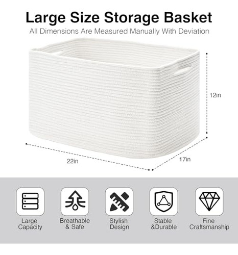 Cesta Grande Rectangular Para Mantas, Cesta Grande De Almace