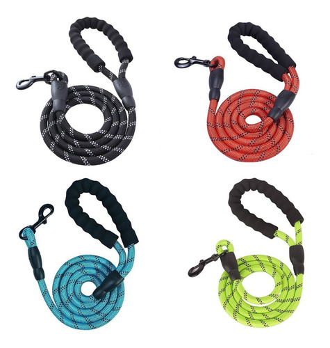 Coko & Co Correa Perro Reflejante Perros Grandes Color Rojo Mascota Resistente Fuerte