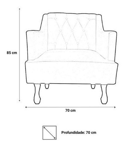 Poltrona Julia Suede Branco Ms Decor