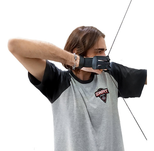 Imagen 3 de 10 de Guante Dactilar Good Shot Arquería Protector Dedos Reforzado