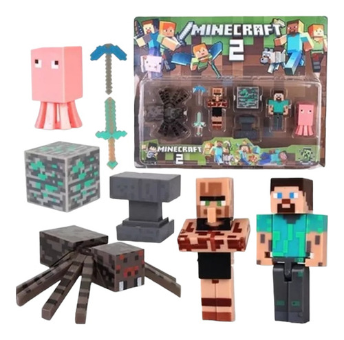 Juguete Compatible Con Minecraft Mini Figuras Araña No Blíst