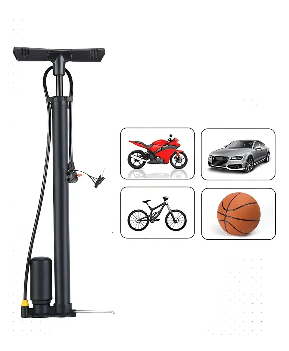 Bomba De Encher Pneu Bola Bicicleta, Carro, Moto, Boias Chão