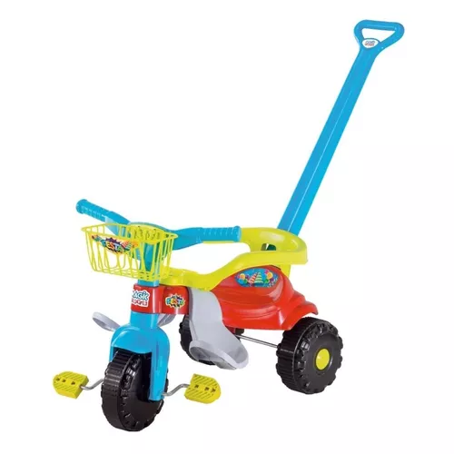 Triciclo Escolar 3 Roda Velotrol Pega Carona Motoca Infantil