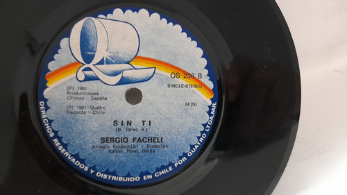 Vinilo Single De Sergio Facheli  Sin Ti (y39