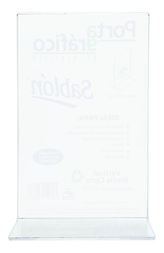 2 Pack Portagráfico Vertical Tamaño Media Carta Acrílico