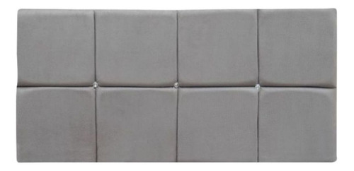 Cabeceira Cama Box Estofada Painel 160cm Cristal Suede Cinza