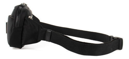 Cangurera Unisex Chica Textil Rubber De Monograma Color Negro