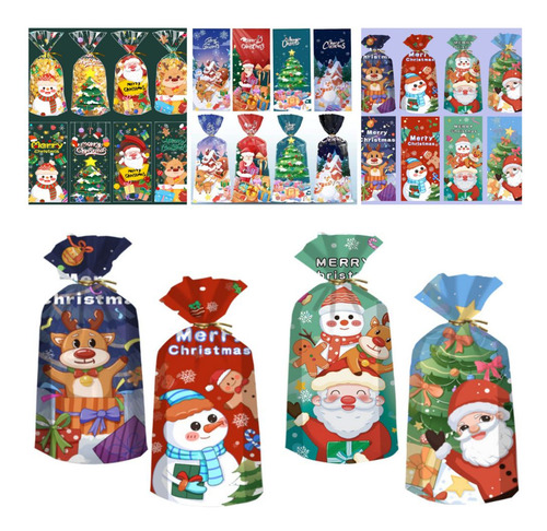 Bolsa De 50 Caramelos De Navidad, Bolsa De Regalo De Navidad