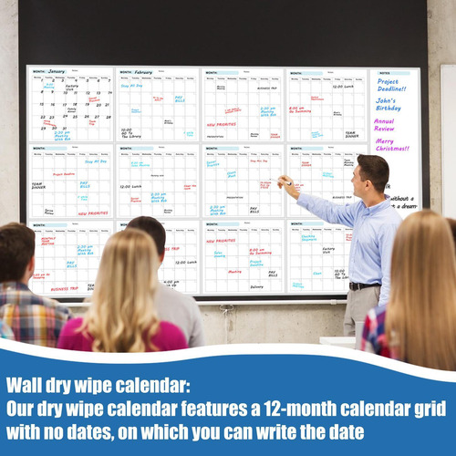 Calendario De Junta Extra Grande Planificador Anual De Pared