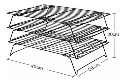 comprar Rejilla De Enfriamiento 3und 40cmx25cm Reposteria