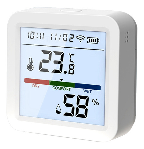 Sensor De Temperatura Y Humedad Wifi, Higrómetro Interior T