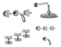 Comprar Set Griferias Lavatorio Pared + Bidet + Ducha Vigo Peirano