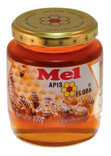 Mel Puro De Abelha Apis Flora Natural Saudável Pote De 300g