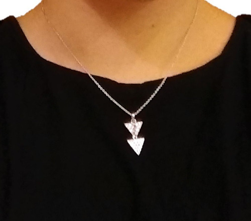 Collar Collar Swarosvski Doble Triángulo