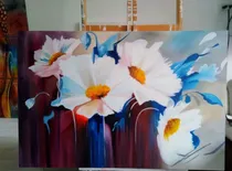 Comprar Cuadros En Oleo Abstractos Modernos Flores Rosas Sala Alcoba