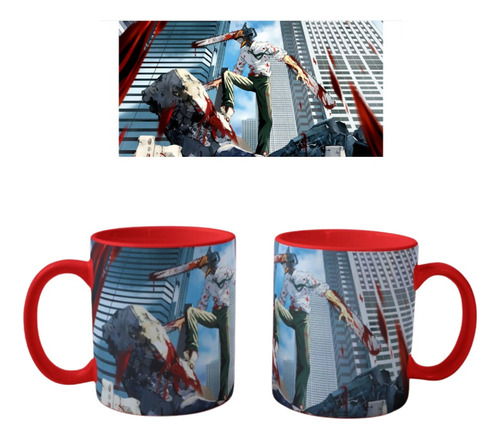 Mug De Color Chainsaw Man Personalizado Denji Pochita Anime