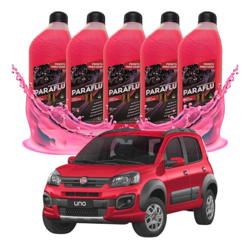 Kit Aditivo Radiador Paraflu Fiat Novo Uno 1.0 / 1.3 -  5 L