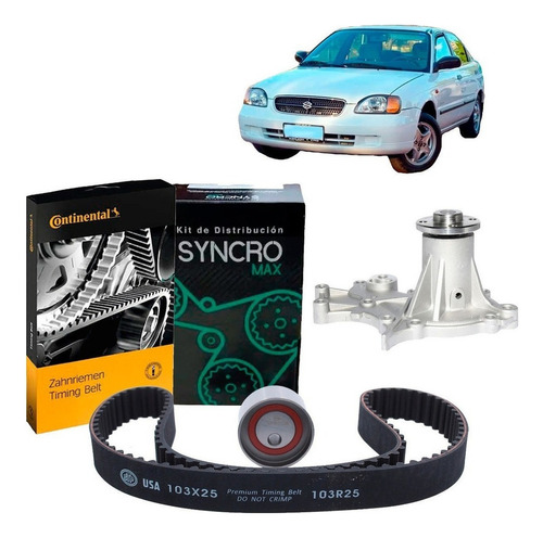 Kit Distribucion + Bomba Para Suzuki Baleno G16b  1995 2006