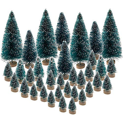 Conjunto De 36 Mini Árboles De Navidad Artificiales, Ã...