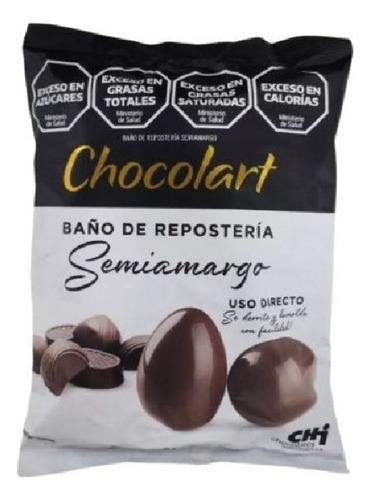 Chocolate Baño De Reposteria X 4 Kgs Semiamargo -chocolart