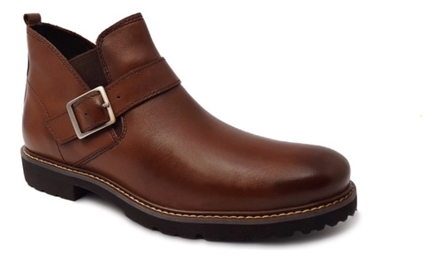 Zapato Tipo Botín Ultraligero De Cuero Con Hebilla De Hombre