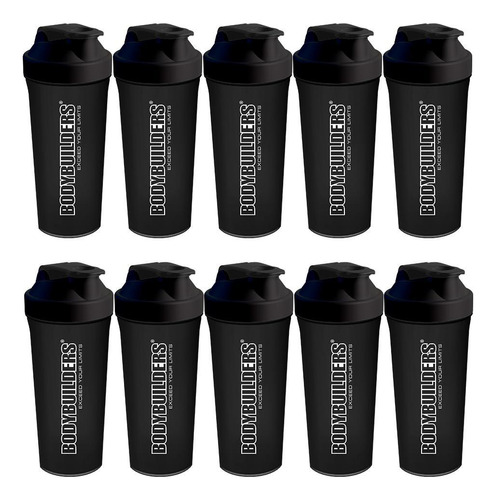 Kit 10x Coqueteleira 600ml - Bodybuilders