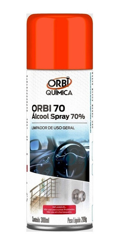 Kit 10 Álcool Gel Em Spray 70% Aerossol 300 Ml 13601 Orbi