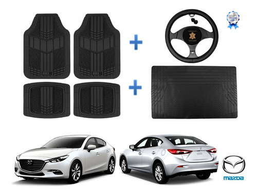 Tapetes 4pz + Cajuela + Volante Mazda 3 Sedan 2015 - 2018