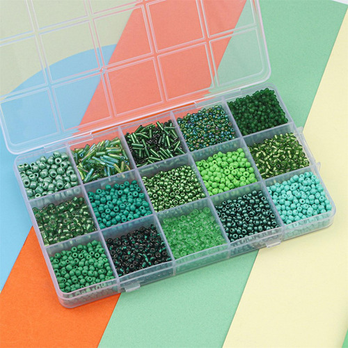 Cuentas De Vidrio Para Hacer Pulseras, Cuentas Verde Oscuro