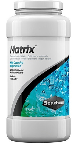 Matrix Seachem Filtración Biologica 500 Ml Rinde 400 Litros