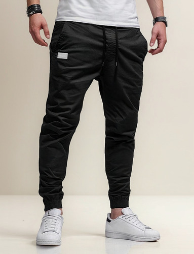 Pantalón Jogger Cargo Casual De Twill De Algodón Para Hombre