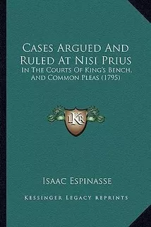 Libro Cases Argued And Ruled At Nisi Prius : In The Court...