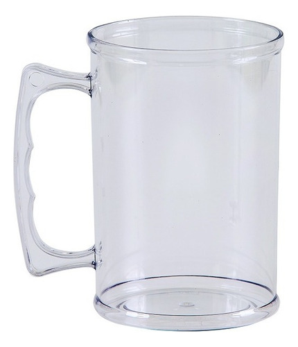 Caneca De Chopp Acrílica 400ml Kit Com 50 Unidades Cor Cristal